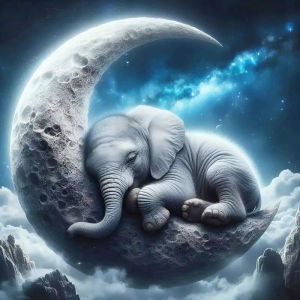 Tranh Thêu Kim Cương Huacan Elephant Diamond Mosaic 5D Tự Làm Chất Liệu Nhựa Chủ Đề Động Vật Đồ Trang Trí Nhà Cửa Hình Tròn & Hình Vuông.
