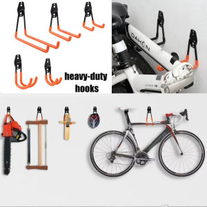 Heavy Duty Metal Bike Wall Mount Hook Garage Organizer Bicycle Hanger Stand Parking Holder Anti Slip Storage Tool Organizer
