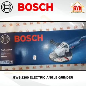 SYK Bosch GWS 2200 Electric Angle Grinder Machine Mesin Elektrik Pengisar Sudut Pemotong Besi  0 601 8C0 0L0