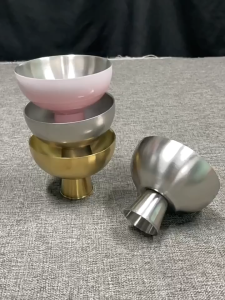 ส่งจากกรุงเทพท้องถิ่น Scoutjie/Aoto ถ้วยไอศกรีมสแตนเลส ถ้วยขนมหวาน สลัด ชามผลไม้ จานขนม พุดดิ้ง โยเกิร์ต สมูทตี้ สำหรับ KTV บาร์ คาเฟ่ TH