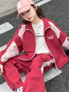 MPW | ชุดทำงานเด็กผู้หญิง ชุดสองชิ้น ฤดูใบไม้ร่วง 2025 แฟชั่น เสื้อแจ็คเก็ตกันลม กางเกงขายาว เสื้อผ้าเด็กสไตล์เกาหลี