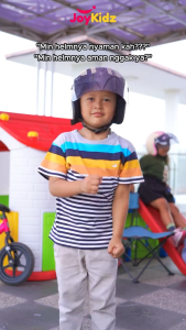 Helm Anak Bogo Garis Kaca Datar Usia 2-7 Tahun Cowok Cewek Ringan Nyaman
