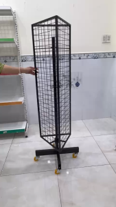 Kệ Xoay Treo Phụ Kiện Ốp Lưng Trụ Xoay 3 Mặt 4 Mặt - Khung Lưới Xoay 360 Độ Khung Sơn Tĩnh Điện