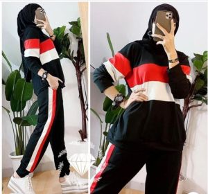 Setelan jumbo baju training olah raga wanita one set fashion olah raga wanita dewasa