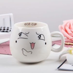 Minimalist Ceramic Mug Womens Cute Animal Mugs Couple Student Cup with Lid Spoon Coffee Breakfast Cup Simple Design Water Cups