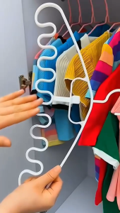 IMB I101 Gantungan Baju Non-Slip Bentuk Bergelombang Hanger Multifungsi