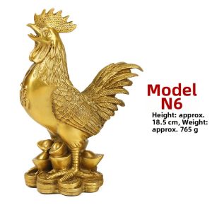 DINGFENGGE | Lucky Rooster Home Decor with Gold Ingot