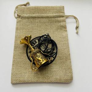 Golden Cup Goblet Pendant PU Props Goblins Bank Sack 2Pcs Set Halloween Cosplay Accessories Carnival Gift