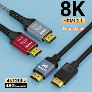 MIZIQIER Long 8K HDMI 2.1 Cables 48Gbps Ultra High Speed Braided Cord-4K 120Hz 8K 60Hz for Roku TV/PS5/PS4/HDTV/RTX 3080 3090