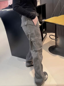 WUQINGWUCAI | Loose and Slim Retro Multi-Pocket Trousers