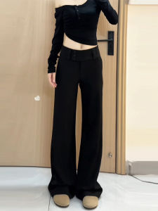 High Waist Straight Leg Suit Pants Womens Fashionable Slim Fit Black Narrow Version Autumn Winter New Style Korean Style