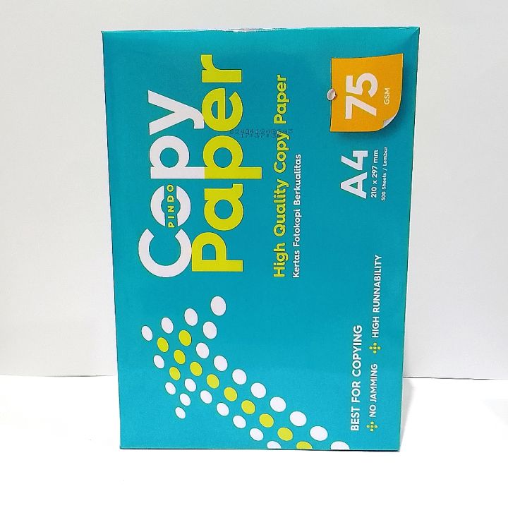 Papper 1 Rim 1 Rim Kertas HVS A4 Copy Paper 75 Gram Isi 500 Lembar | Lazada Indonesia