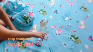 Ga chống thấm 2 lớp Cotton TILO các size giường cũi lau được không nóng bí không sột soạt giặt máy