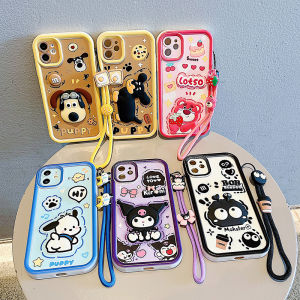 Phone Case Redmi A3 13C POCO C65 4G 5G Casing New Design Cute 3D Cartoon Doll Bear Dog Kuromi Silicone Lens Protection Soft Cover with Short Lanyard 2024