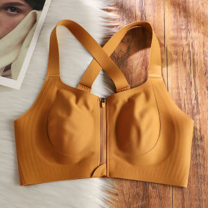 Front Zipper Minimizing Full Coverage Lift and Prevents Side Boobs Sports Bra