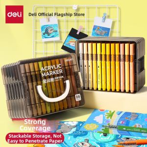 deli | Bút Dạ Quang Mica Đa Màu Che Phủ Tốt
