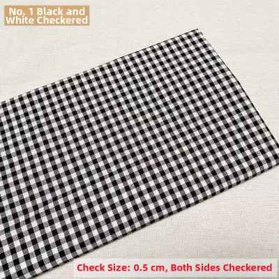Cotton Gingham Fabric Black And White Red And White Checks
