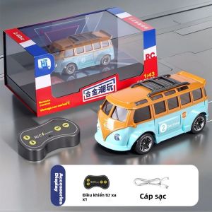 Tỉ Lệ 1:43 Mini Để Bàn Điều Khiển Từ Xa Xe Hợp Kim Volkswagen T1 Bus Đồ Chơi Trẻ Em Quà Tặng Mô Hình Trang Trí Có Điều Khiển Từ Xa Cho Bé Trai Và Bé Gái
