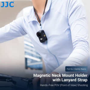 JJC | JJC Magnetic Lanyard for DJI Osmo Nano Insta360 Go 3 Silicone Base Neck Chest Strap for Hands-free POV Shooting Outdoor Activity