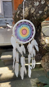 DREAM CATCHER BULU/ DREAM CATHER KEPANG 17CM/ DEKORASIHIASAN DINDING