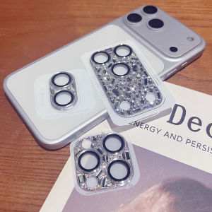 Luxury Rhinestone Camera Lens Film for iPhone 17 pro Max Full Cover Diamond Embedded Water Diamond Compatible with Apple 16 plus 14 Max