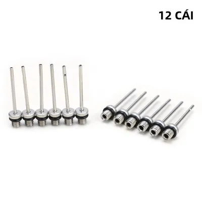 6/12 Chiếc Kim Bơm Hơi Cho Bóng Rổ Bóng Đá Bóng Chuyền Đa Năng Bơm Phụ Kiện Bóng Kim Loại Dụng Cụ Bơm Hơi