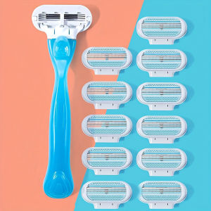ใบมีดโกน 4-24 ชิ้น 3 ชั้น สำหรับเครื่องโกนหนวดผู้หญิง ใช้กับมีดโกน Venus สำหรับโกนขนใบหน้า แขน ขา