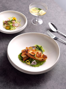 Đĩa Tròn Bằng Gốm Sứ Trắng Hình Học Sáng Tạo Cho Nhà Hàng Và Khách Sạn Đĩa Salad Bằng Gốm Sứ Sang Trọng Dùng Tại Nhà Đĩa Ăn