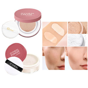 OCHEAL Makeup Set BB Cream Air Cushion Foundation Cream Loose Powder Moisturizing Concealer Foundation Face Makeup Concelear
