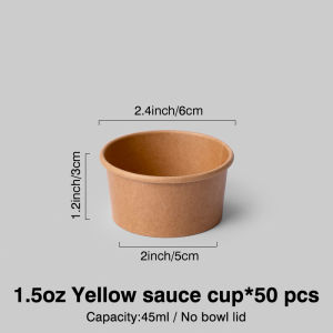 Disposable paper sauce cup small ingredient cup double coated kraft paper cup nut box pudding ice cream packaging cup party cake