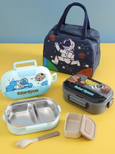 Kids Small Capacity Lunch Box Food Grade 304 Stainless Steel Grade One Primary School Student Baby Food Fruit Bento Box