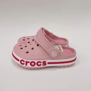 TẶNG 12 STICKER - Dép Cross cho bé gái HannaKids màu Hồng Sục Cros Baya cho trẻ em nam nữ giày xục Clog Kid xuất khẩu