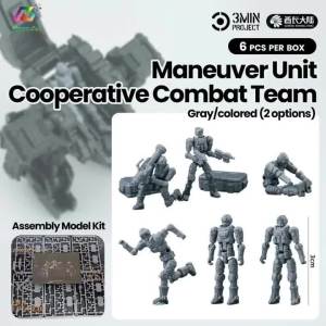 Sheik Mainland 6 Cái Đội Chiến Đấu Hợp Tác 3PHÚT DỰ ÁN Bộ Mô Hình Lắp Ráp Robot Tùy Chỉnh Đội Mini DIY Hộp Đựng Thủ Công