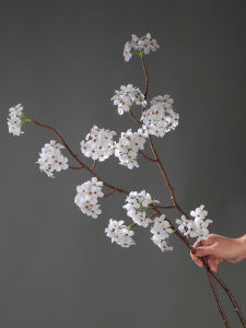 White Pear Blossom Artificial Flowers Home Decor Entryway Vase Decoration Japanese Style Cherry Blossom Plum Blossom Wabi Sabi