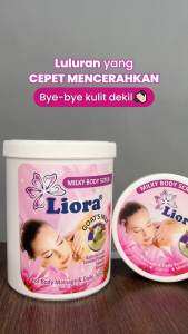 [ Bundling Hemat ] LIORA Milky Body Scrub Goat Milk ( 2 pcs ) - 250 GR | Perawatan Lulur scrub Membantu mengurangi Daki untuk Kulit Bersih dan Cerah Kotoran Mandi