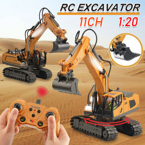 Malaysia Ready Stock 1:20 Remote Control Excavator RC Model Car Kid Toys Dump Truck Bulldozer Engineering Vehicle Crawler Tractor Toy for Boy Birthday Gift