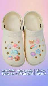 Charm gắn dép A110 mẫu đa dạng sticker gắn dép sục mẫu phụ kiện trang trí charm dép