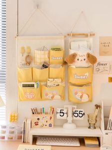 กระเป๋าเก็บของติดผนัง กระเป๋าใส่โทรศัพท์มือถือ กระเป๋าติดประตู ของเก็บของในหอพักนักศึกษา ชั้นวางของแบบติดผนัง กระเป๋าเก็บของแบบติดผนัง