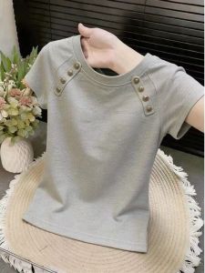 QIAOXIZI | Fashionable Lightweight Short Sleeve T-shirt Loose Plus Size Summer Wear