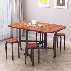 Portable Three-Fold Movable Dining Table and Chairs