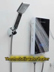 Speed Heat 6500W Electric Water Heater Bathroom Household Bathing Machine Digital Display Temperature Automatica Small Instant Electric Water Heater Bathing Shower Bathing water