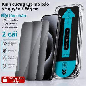 NNBILI 2 Miếng Dán Bảo Vệ Màn Hình Kính Cường Lực Mờ Cho iPhone 18/17/16/15/14/13/12/11 Pro Max Plus Chống Gián Điệp Toàn Màn Hình Tấm Chắn 9H Chống Trầy Xước