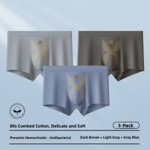 MiiOW | Mens Cotton Underwear Breathable Lightweight Antibacterial Boxer Shorts Large Size Comfortable Sports Briefs MiiOW Brand