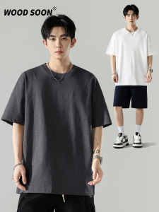 Wood soon | Vintage Simple Round Neck Loose Breathable Mens T-shirt