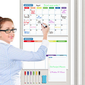 Magnetic Calendar For Fridge Monthly Weekly Planner Calendar Table Dry Erase Fridge Sticker Message Board Menu Whiteboard