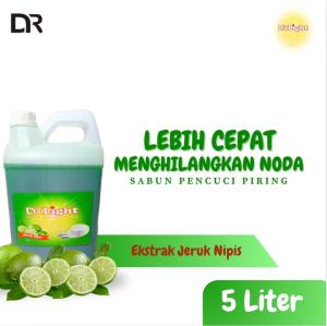 Sabun Cuci Piring 5Liter Sabun Cuci Piring Ekstra Jeruk Nipis Sabun Pencuci Piring Bersihkan Lemak 5Liter DR Light