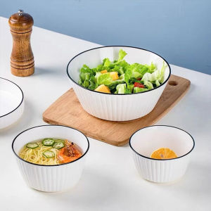 MaxPlus Japanese Ceramic Serving Bowl 5/8/10inch Soup Bowl Plate Salad Mixing Bowl
