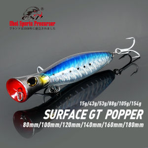 OSP Surface Popper Sea Fishing Lures 3D Eyes Fake Fish Baits Topwater Floating Wobbler Artificial Hard Bait Soft Fishing Tackle