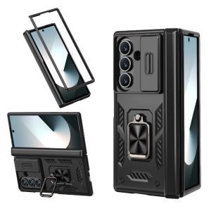 szhaiyu | Shockproof Rugged Armor Phone Case For Samsung Galaxy Z Fold 8 Ultra 7 6 5 Hinge Protection Ring Holder Kickstand Hard Cover