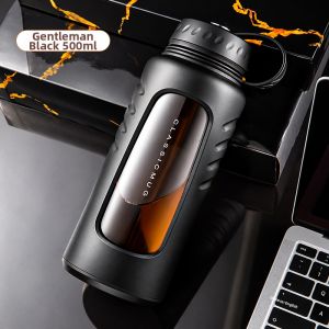 GIANXI | High Borosilicate Glass Tea Mug with Strainer Mens Large Capacity
